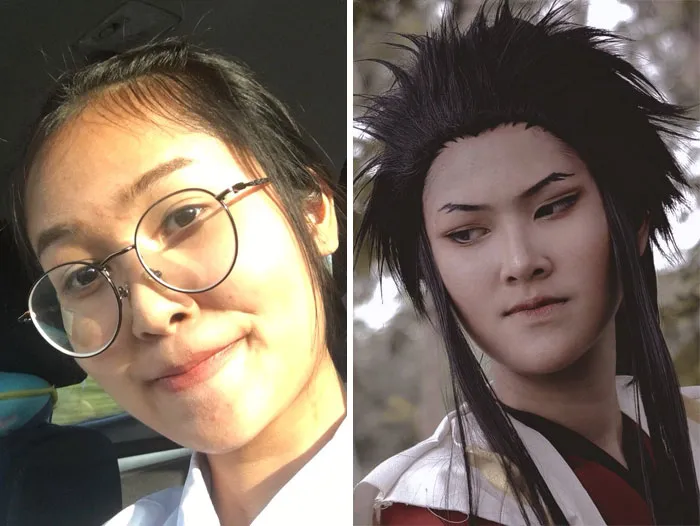 Estos cosplayers asiáticos muestran su sencillo aspecto cuando no van disfrazados (30 imágenes)