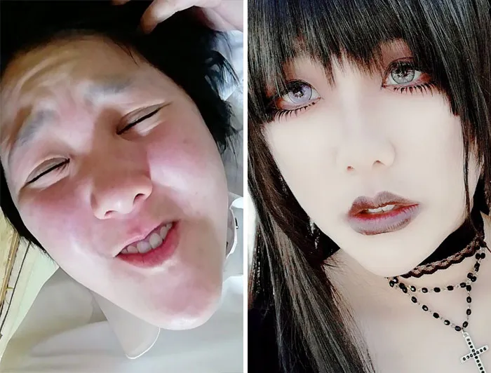 Estos cosplayers asiáticos muestran su sencillo aspecto cuando no van disfrazados (30 imágenes)