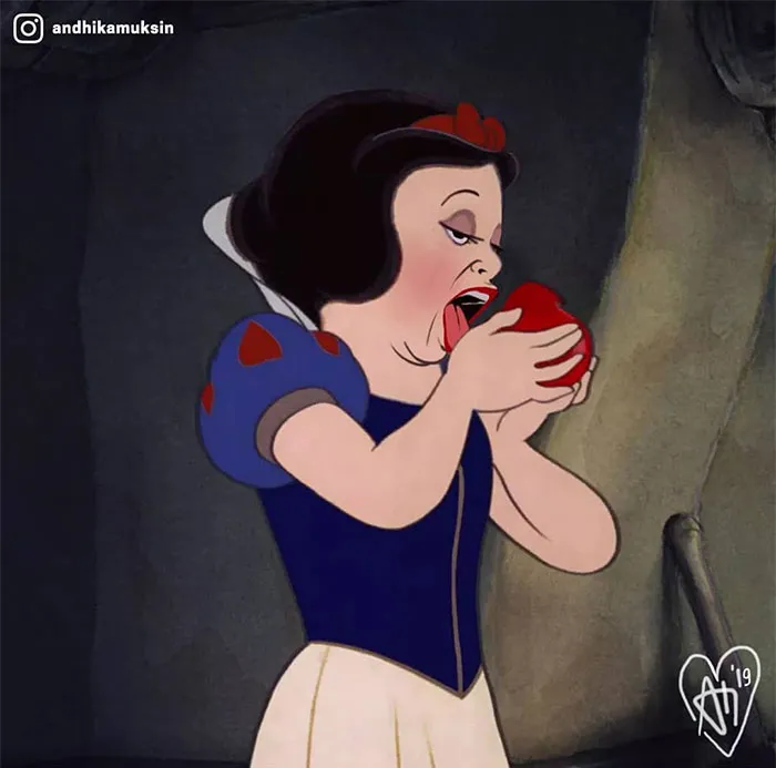 Comiendo manzana