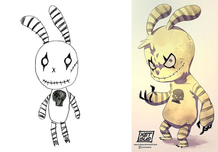 I Invited Artists From All Around The World To Draw Monsters Based on My Kids' Drawings (30 Pics)