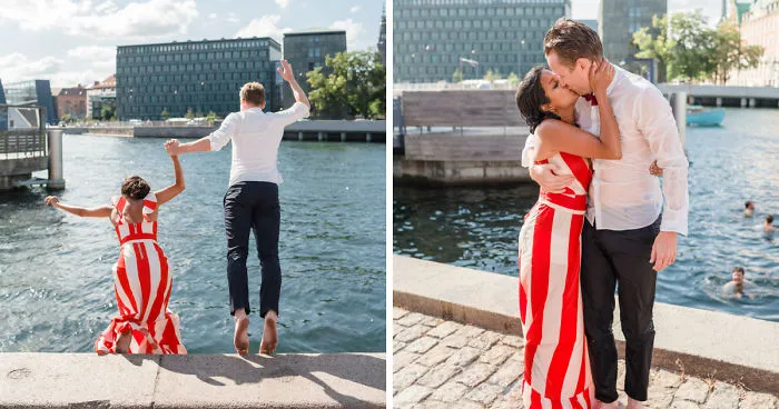 After They Said "I Do" They Jumped Into A Copenhagen Canal Together