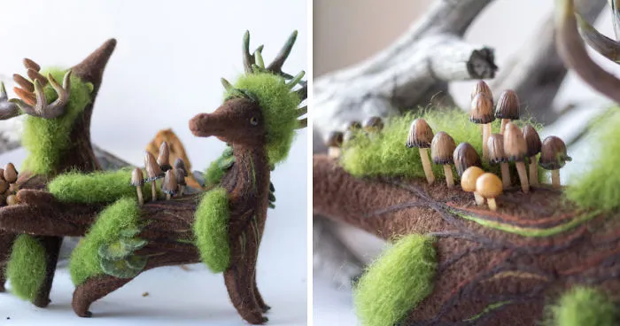 New Dragons And Fairy Creatures That I Felted This Year