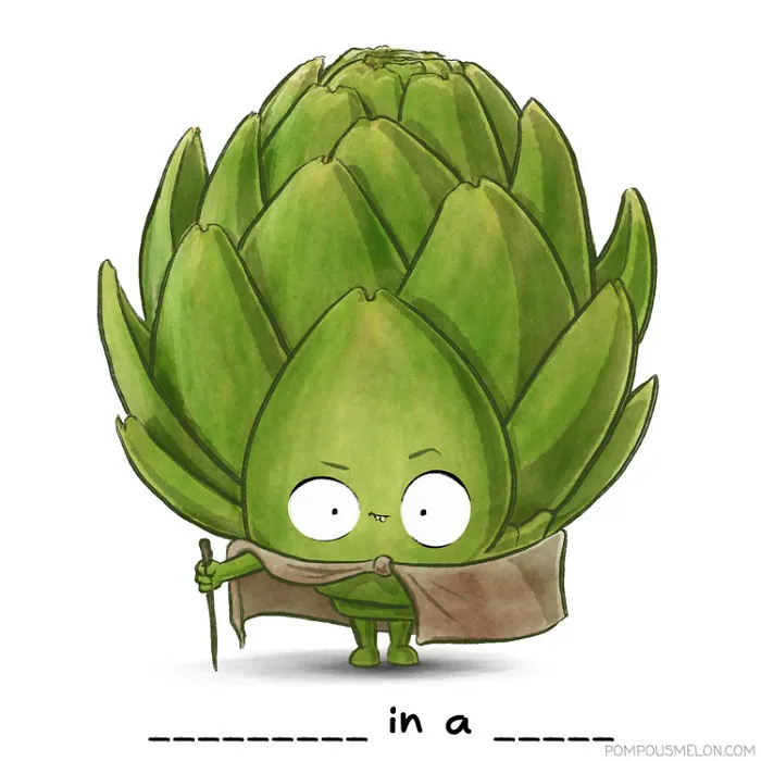 We Illustrated 15 Fruits And Veggies In Clothing That Rhyme. Can You Guess Them?