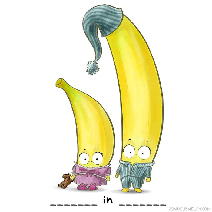 We Illustrated 15 Fruits And Veggies In Clothing That Rhyme. Can You Guess Them?