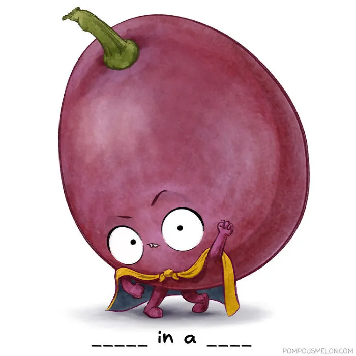 We Illustrated 15 Fruits And Veggies In Clothing That Rhyme. Can You Guess Them?