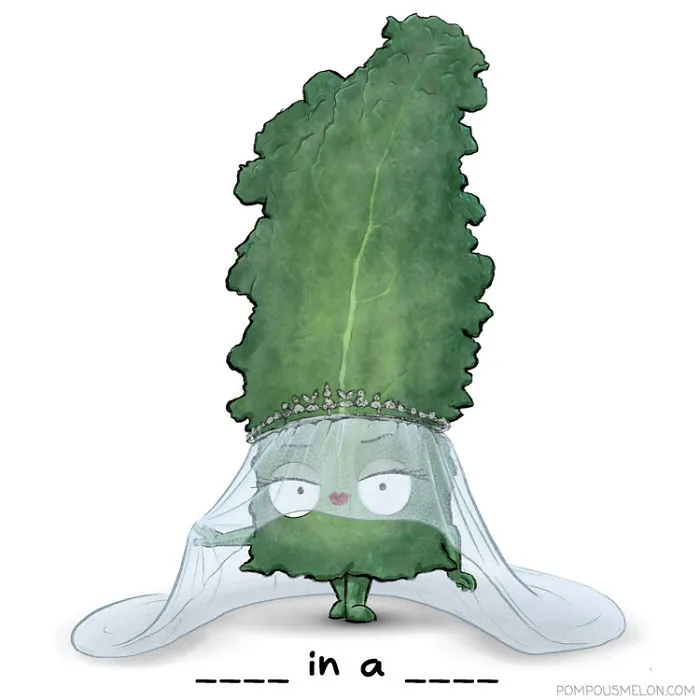 We Illustrated 15 Fruits And Veggies In Clothing That Rhyme. Can You Guess Them?