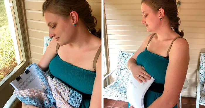 This Woman Gets A Maternity Photo Shoot With Her Thesis And All Students Relate