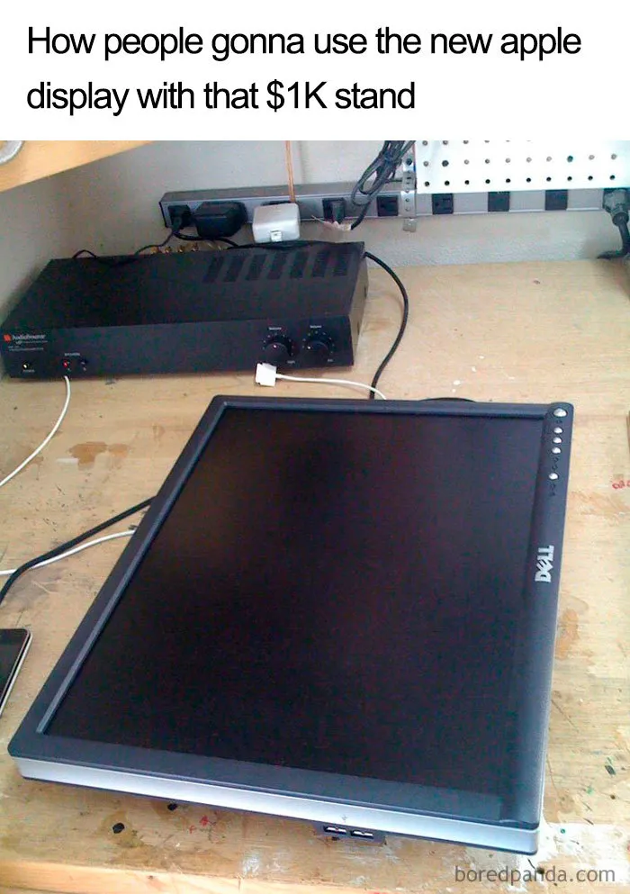 People Are Making Fun Of Apple's New $999 Monitor Stand And Mac Pro With 30 Hilarious Memes