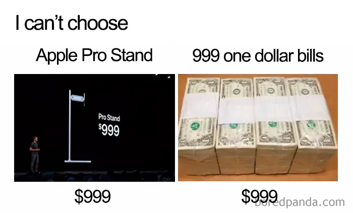 People Are Making Fun Of Apple's New $999 Monitor Stand And Mac Pro With 30 Hilarious Memes
