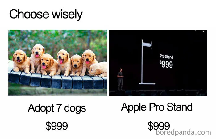 People Are Making Fun Of Apple's New $999 Monitor Stand And Mac Pro With 30 Hilarious Memes