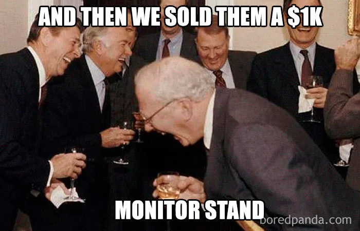People Are Making Fun Of Apple's New $999 Monitor Stand And Mac Pro With 30 Hilarious Memes