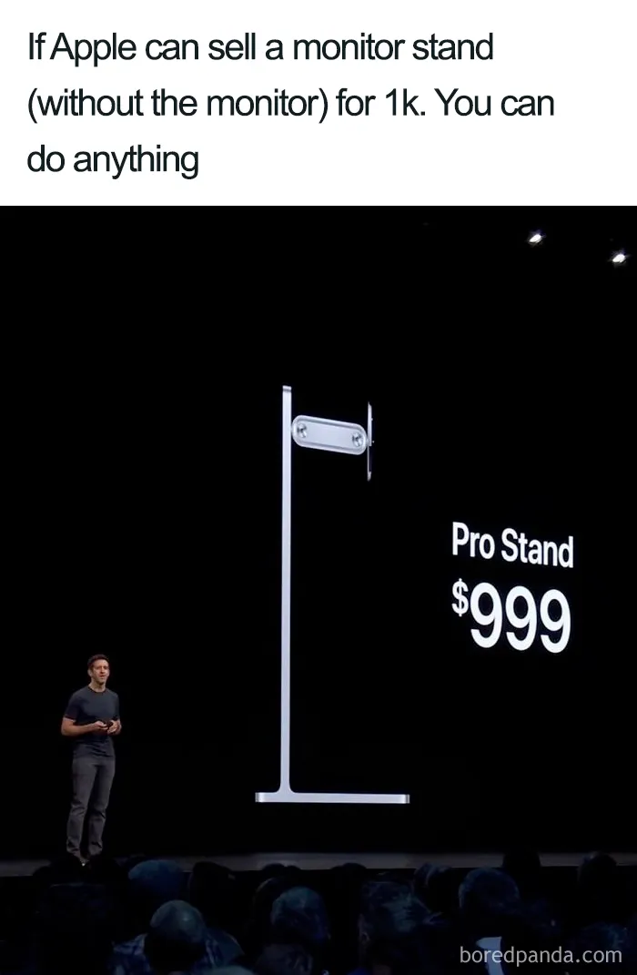 People Are Making Fun Of Apple's New $999 Monitor Stand And Mac Pro With 30 Hilarious Memes