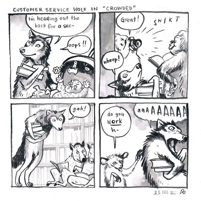 Customer Service Wolf In 'Crowded'