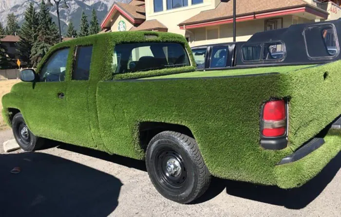 Coche de hierba