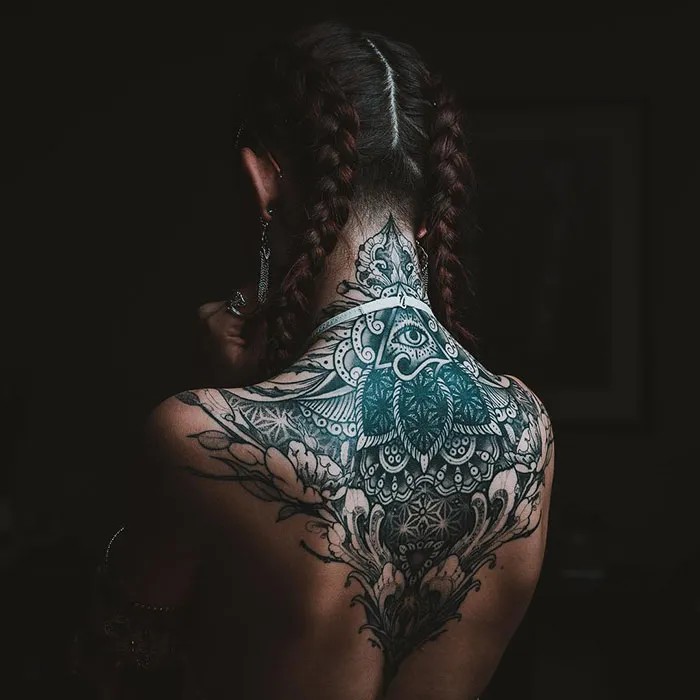Beautiful Full Back Tattoo