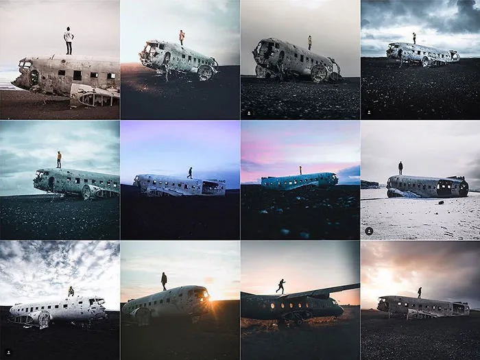 Little Person On Big Abandoned Plane