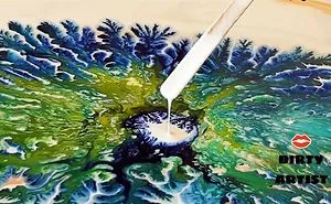Fractal Art - How Big? "Dirty Dendrites" - Acrylic Pouring / Fluid Art