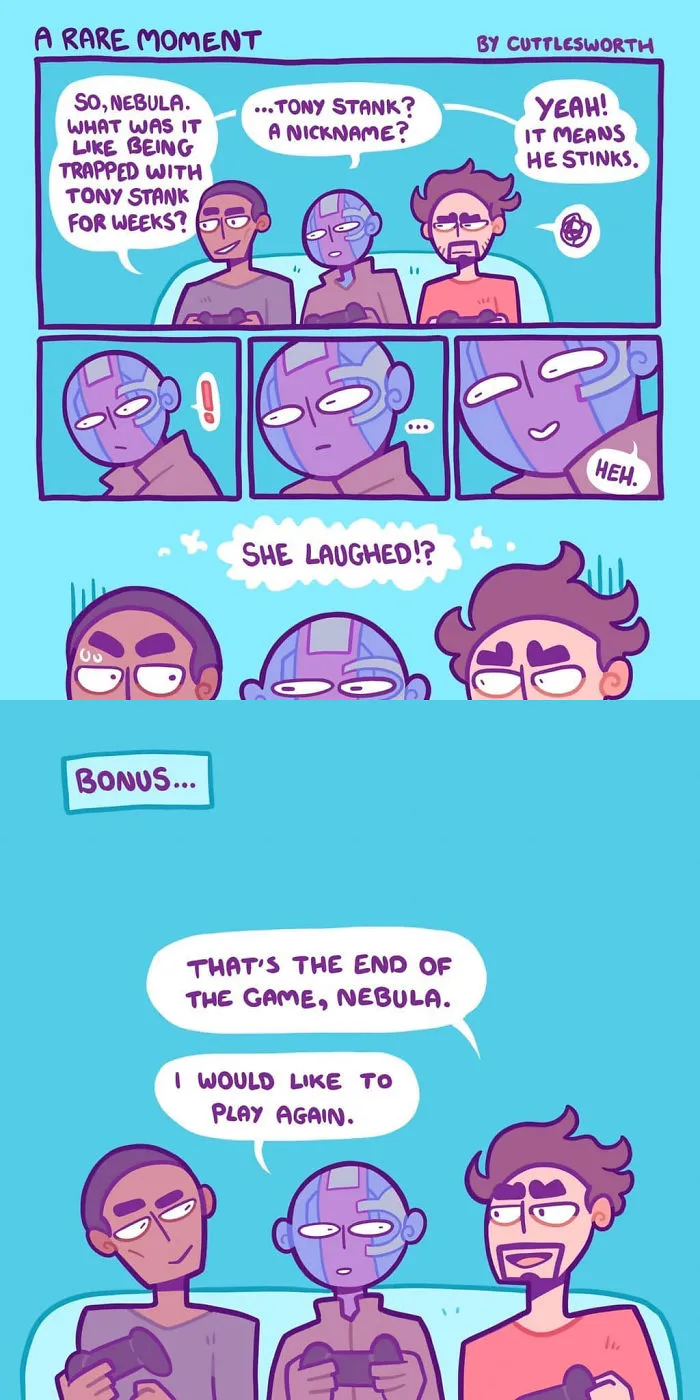 Artist Draws Comics About Nebula, The Daughter Of Thanos, Dealing With Everyday Life (10 Pics)