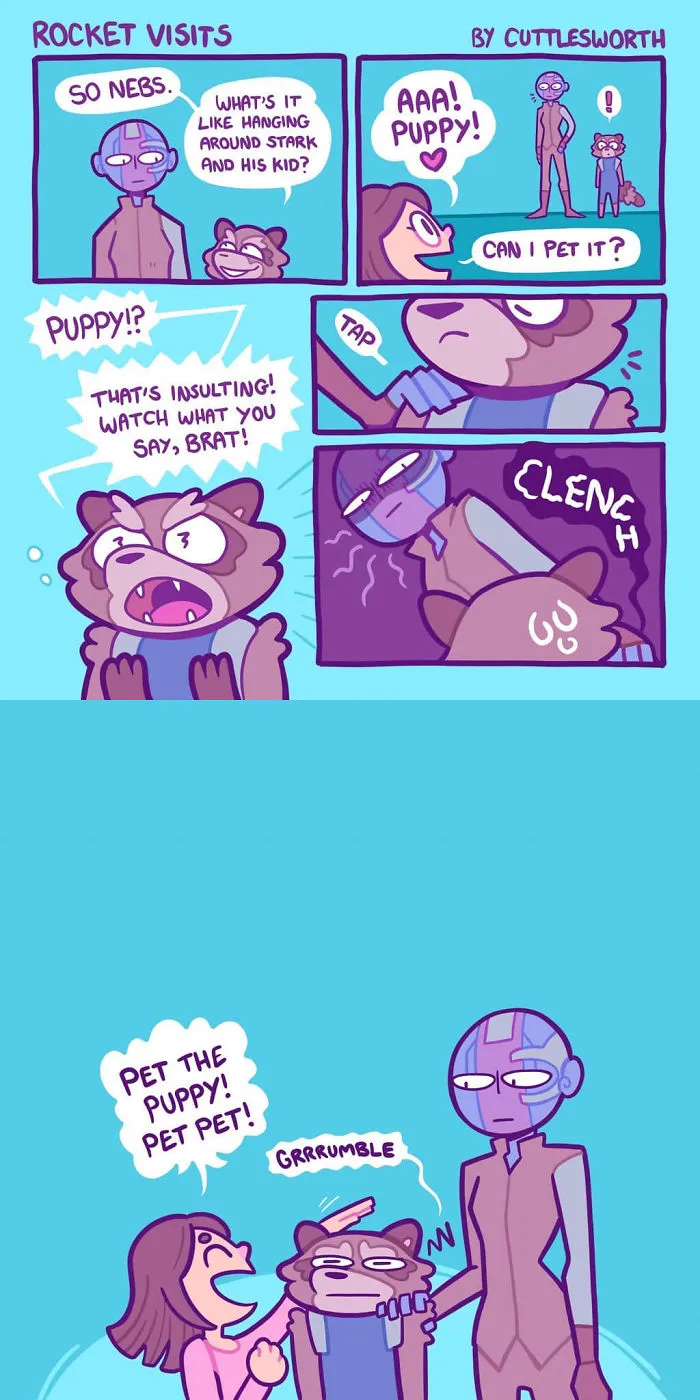 Artist Draws Comics About Nebula, The Daughter Of Thanos, Dealing With Everyday Life (10 Pics)