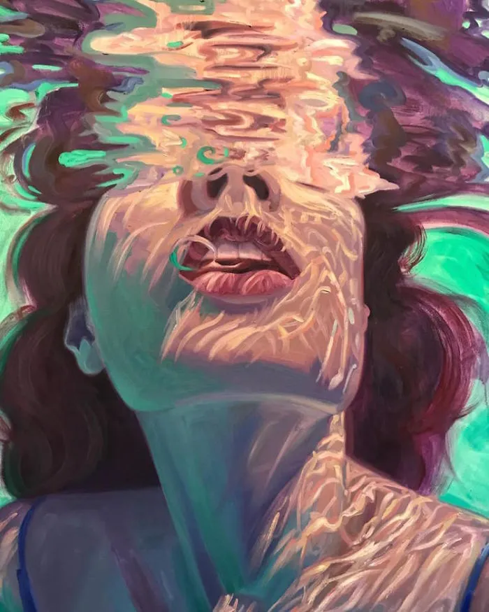 Californian Artist Isabel Emrich Paints Dazzling Depictions Of Women Submerged Underwater