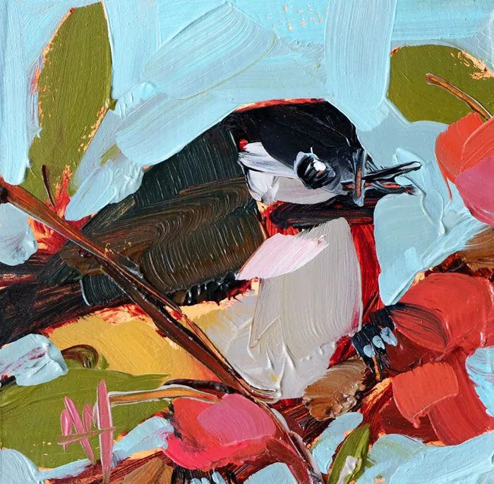 This Artist Uses Thick Strokes To Create Intricate Oil Paintings Of Birds