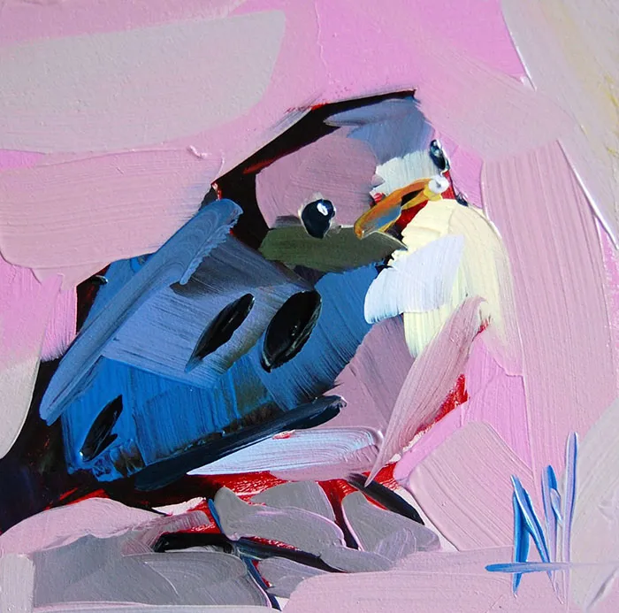 This Artist Uses Thick Strokes To Create Intricate Oil Paintings Of Birds