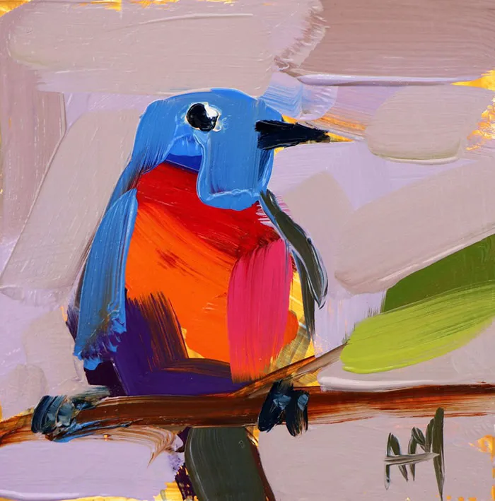 This Artist Uses Thick Strokes To Create Intricate Oil Paintings Of Birds