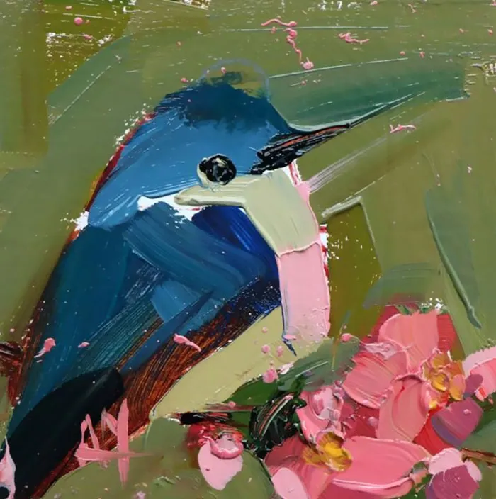 This Artist Uses Thick Strokes To Create Intricate Oil Paintings Of Birds