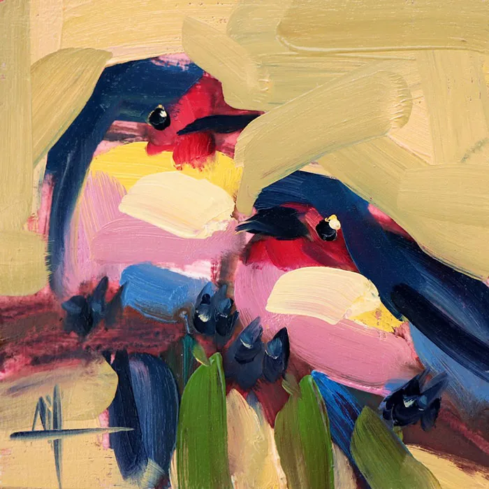 This Artist Uses Thick Strokes To Create Intricate Oil Paintings Of Birds