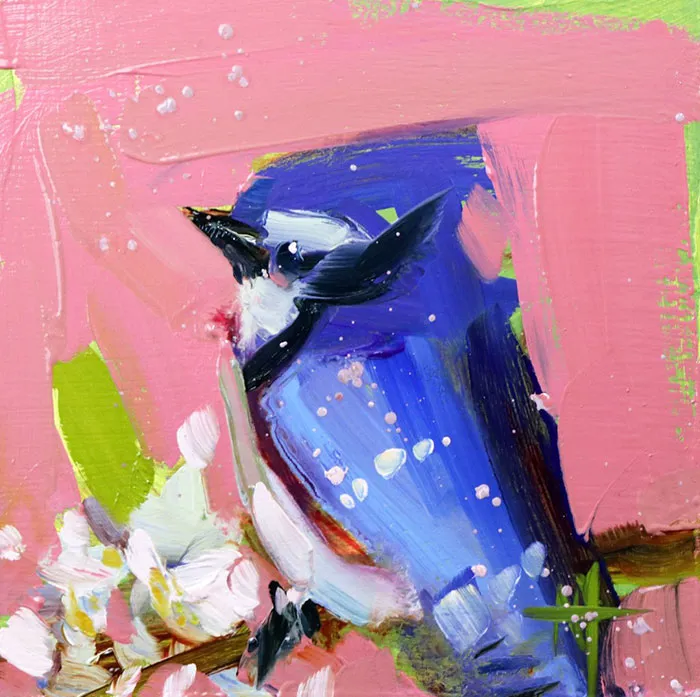 This Artist Uses Thick Strokes To Create Intricate Oil Paintings Of Birds
