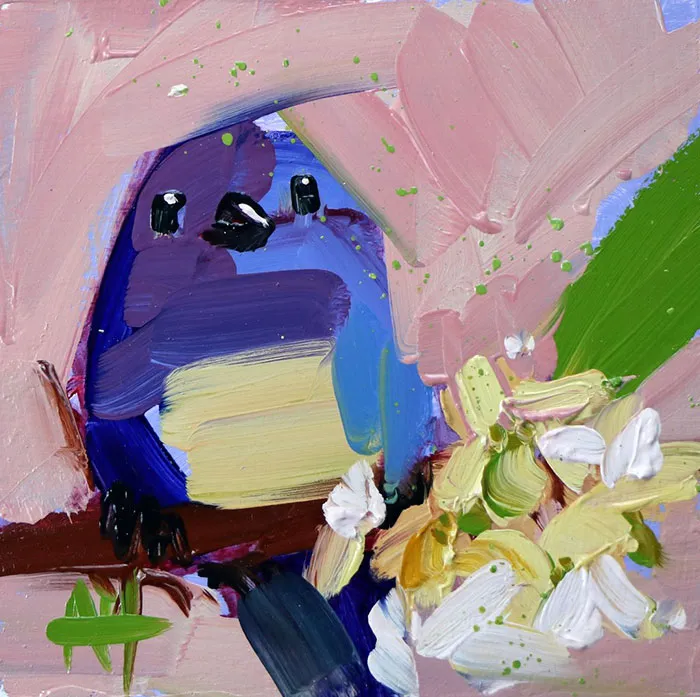 This Artist Uses Thick Strokes To Create Intricate Oil Paintings Of Birds