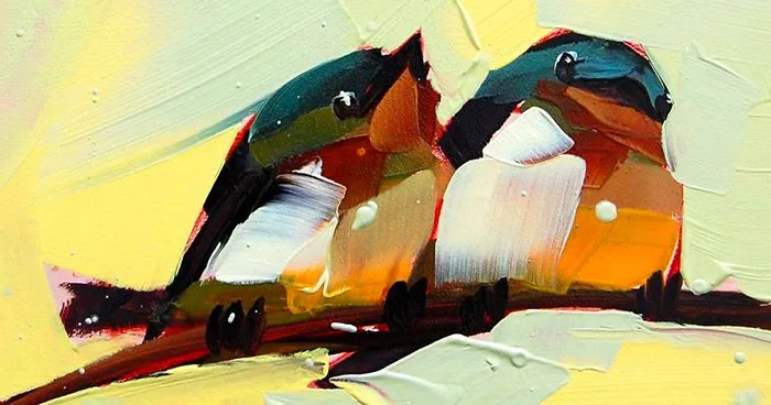 This Artist Uses Thick Strokes To Create Intricate Oil Paintings Of Birds