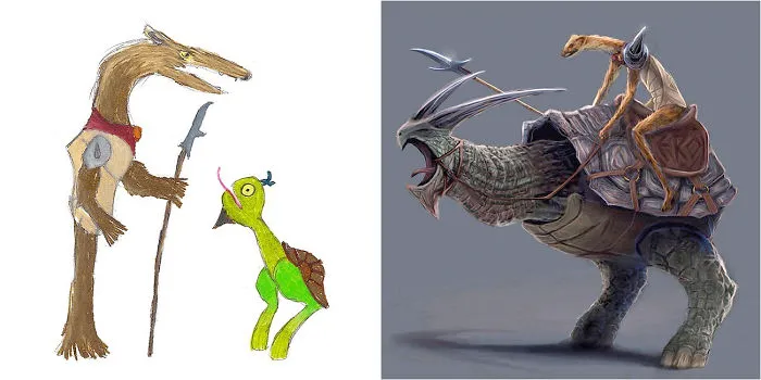 I Invited Artists From All Around The World To Draw Monsters Based on My Kids' Drawings (30 Pics)