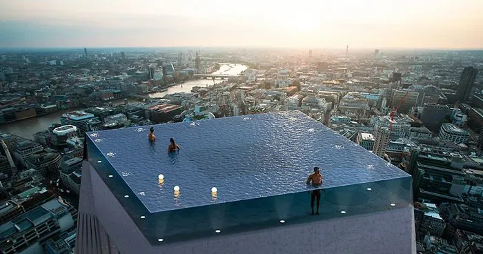 Company Designs World's First 360-Degree View Infinity Pool With Entrance That Works Like The Door Of A Submarine