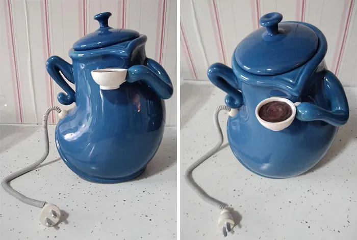 Tarro para guardar el café, me encanta. Hasta tiene un enchufe falso