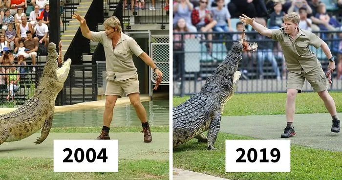 11 Pics Comparing Father And Son Irwins That Prove The Apple Does Not Fall Far From The Tree