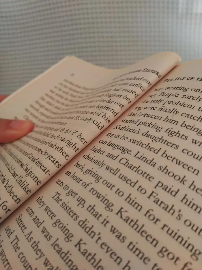 Text Printed All The Way To The Spine