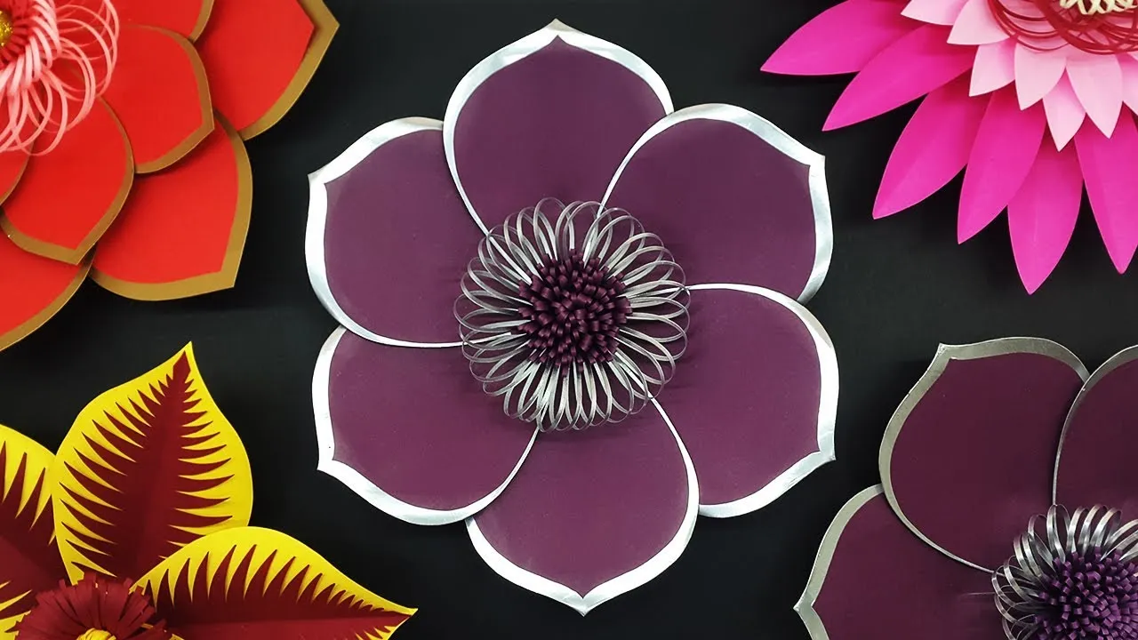How To Make Beautiful Paper Flower For Wedding Backdrop | DIY Giant Flowers