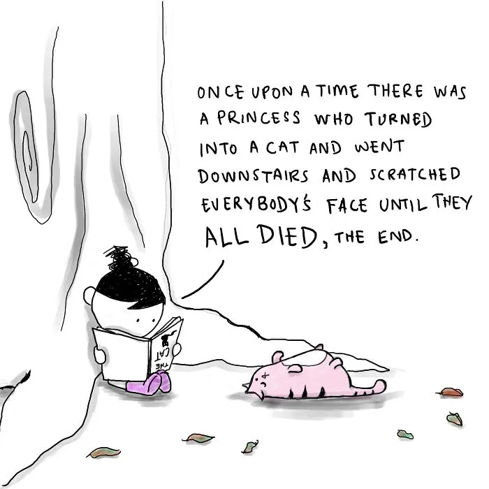 My 30 Heartwarming Comics About My Little Niece Who Says The Most Wickedly Funny Things And Her Cat