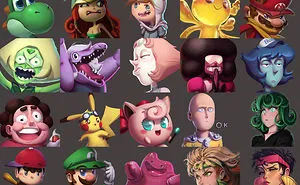 Artist Paints 200+ Pop Culture Characters In 3D Style