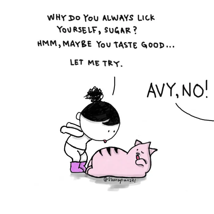My 30 Heartwarming Comics About My Little Niece Who Says The Most Wickedly Funny Things And Her Cat