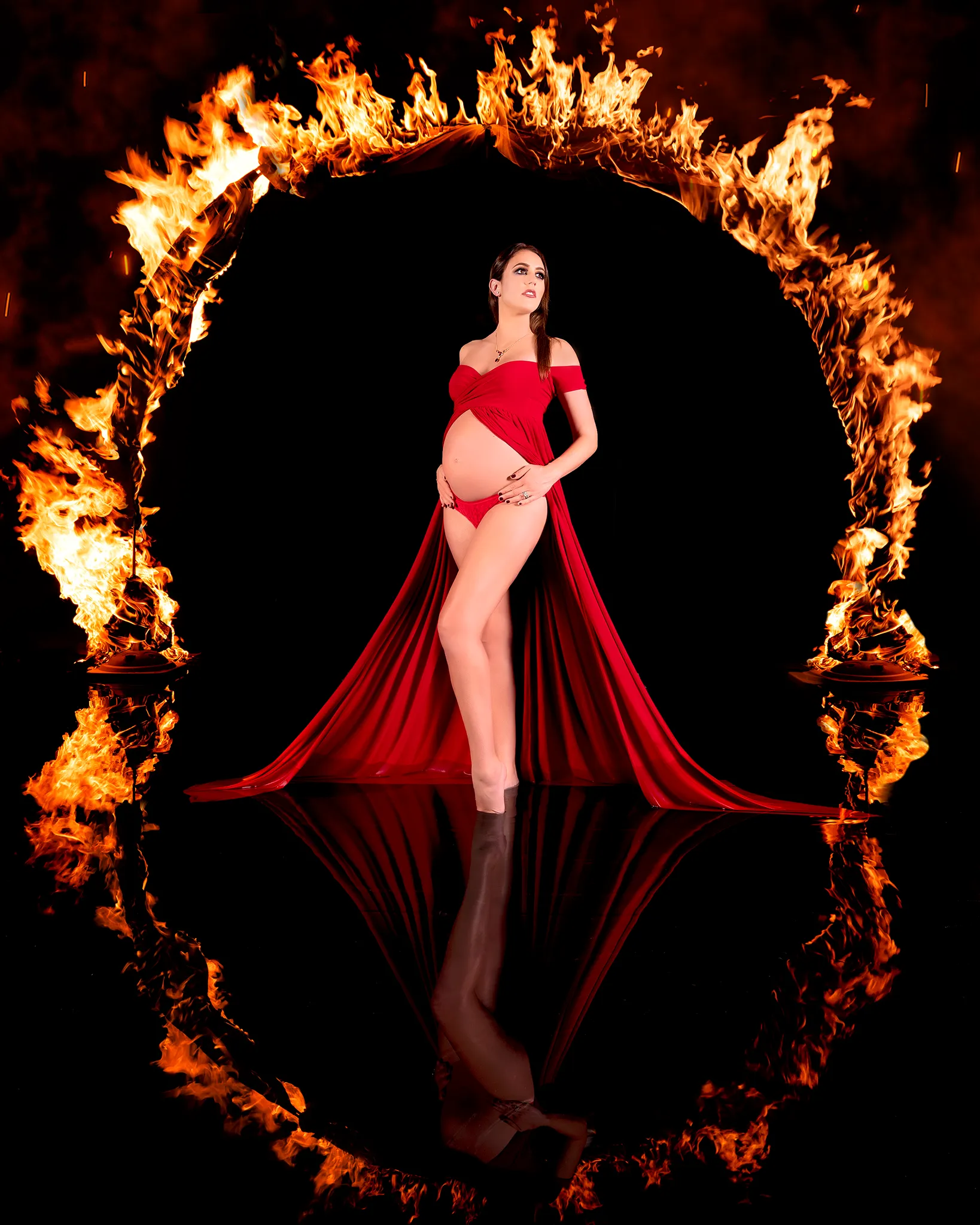 I Created An Epic Fire And Water Maternity Shoot For My Wife Without Using Photoshop! Bts Video Included!