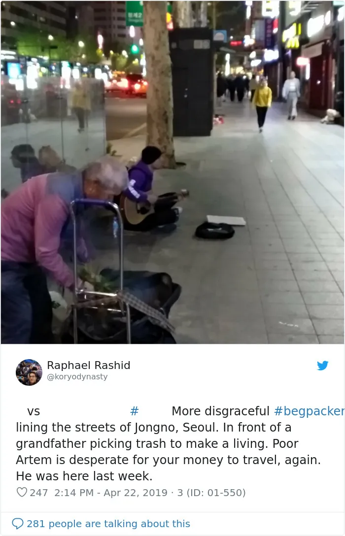 Begpacker In Seoul