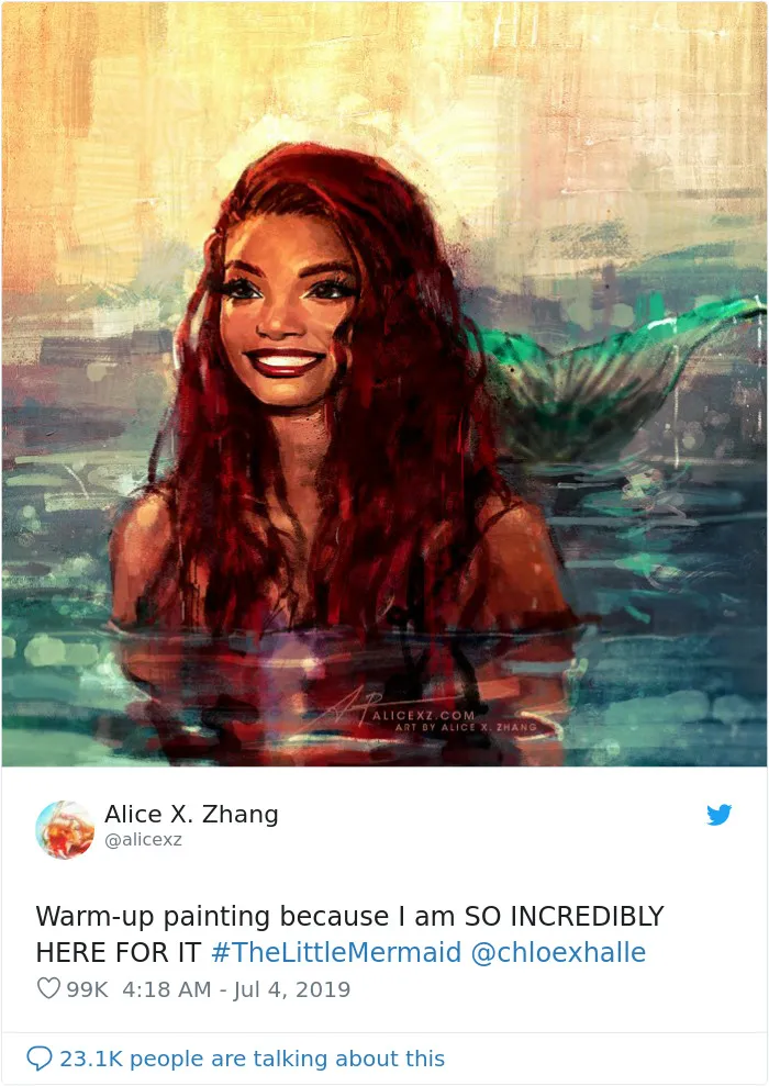 Fans Overflow The Internet With Fan Art After Disney Announces The New Ariel