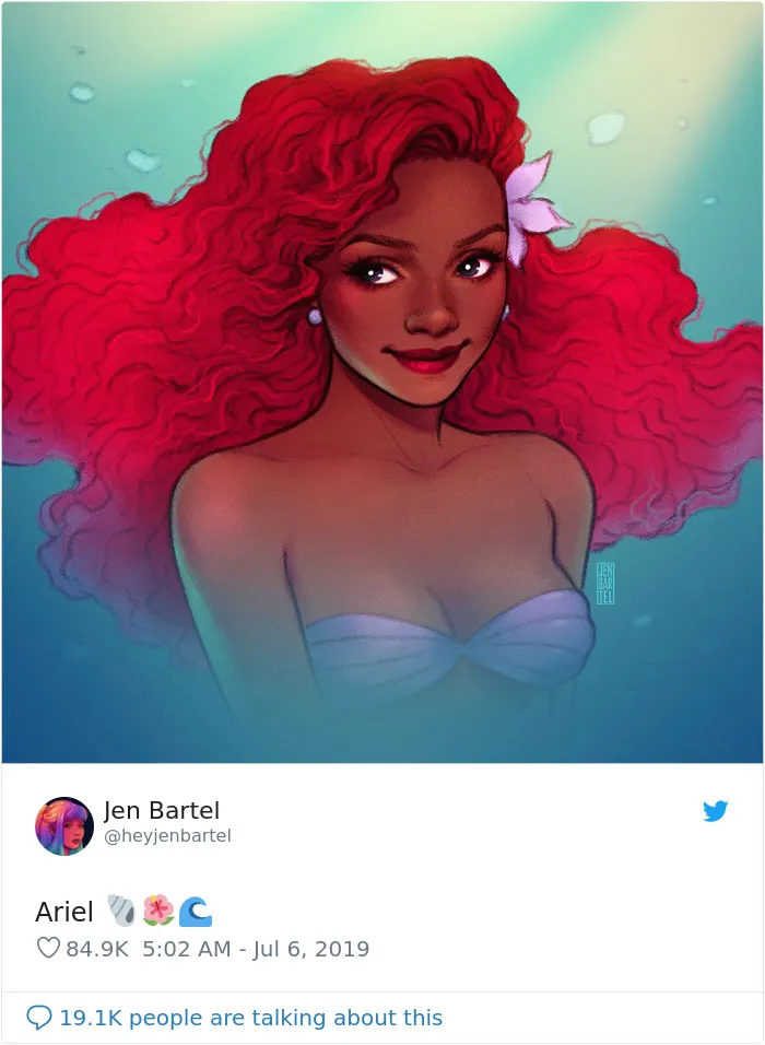 Fans Overflow The Internet With Fan Art After Disney Announces The New Ariel