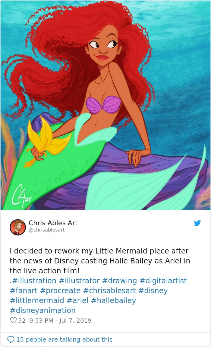 Fans Overflow The Internet With Fan Art After Disney Announces The New Ariel