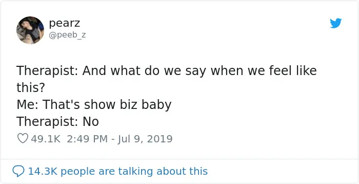 People Are Tweeting Self-Deprecating Therapy Conversations And They're Hilarious (30 Pics)