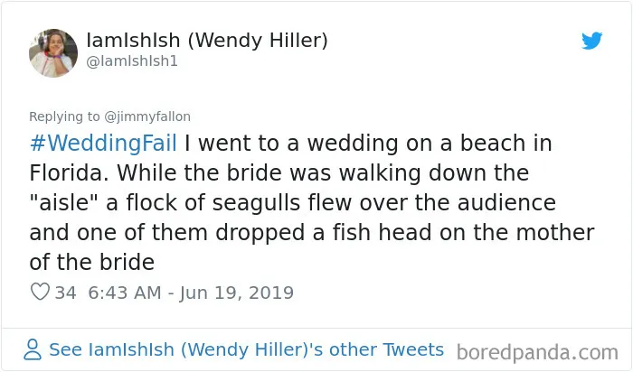 Jimmy Fallon Asks People To Share The Worst Wedding Fails They've Encountered, They Deliver 30 Funny Responses