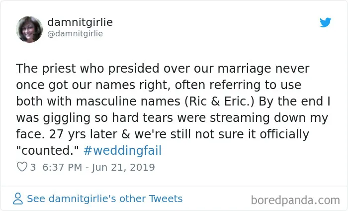 Jimmy Fallon Asks People To Share The Worst Wedding Fails They've Encountered, They Deliver 30 Funny Responses