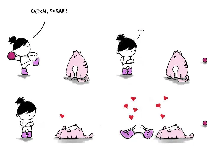 My 30 Heartwarming Comics About My Little Niece Who Says The Most Wickedly Funny Things And Her Cat
